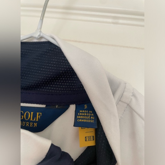 Ralph Lauren polo golf long sleeve navy blue and white - Picture 4 of 4